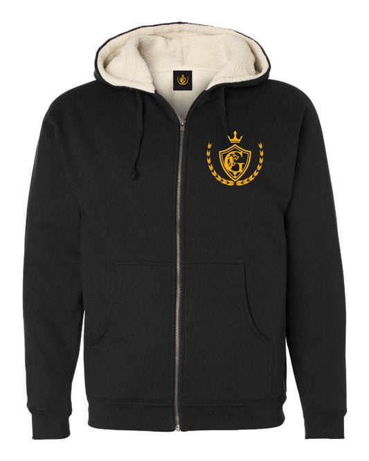 Sherpa-Lined Hooded Sweatshirt